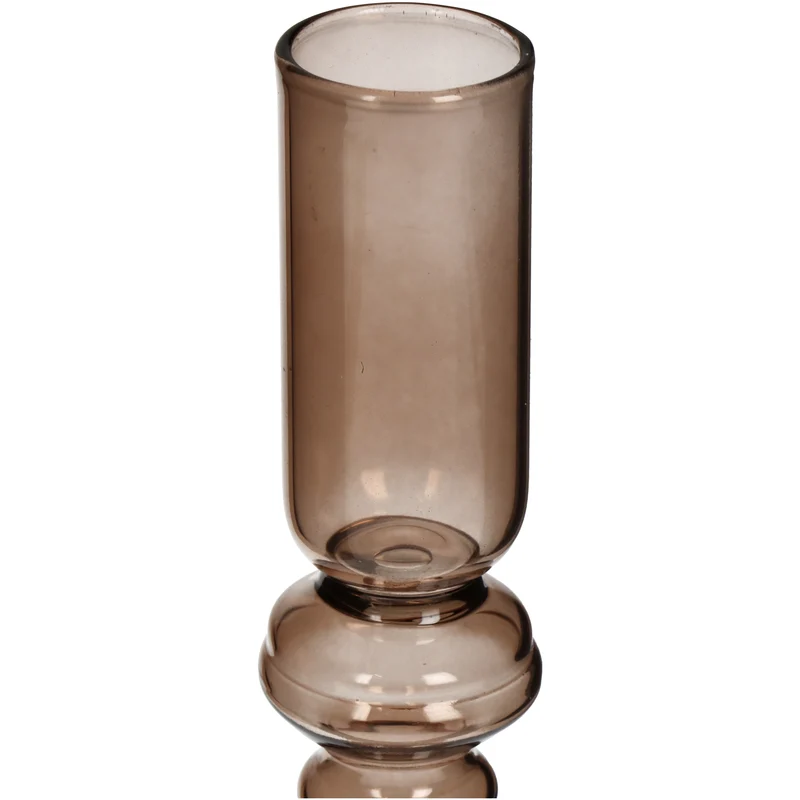 Kerzenhalter Glas Braun 9x9x19,5cm