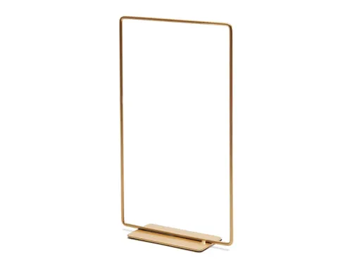 Metall Sechseck 40cm gold