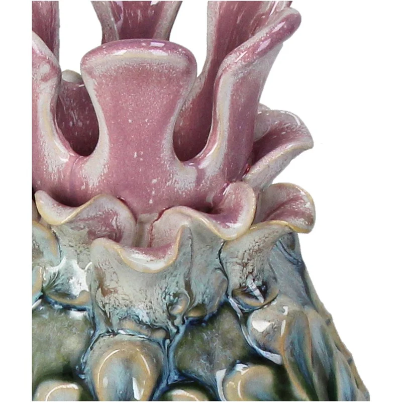 Vase Steingut Mehrfarbig 15x15x21,5cm