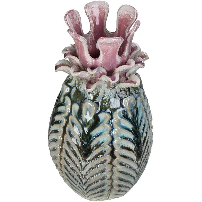 Vase Steingut Mehrfarbig 15,5x15,5x28,5cm
