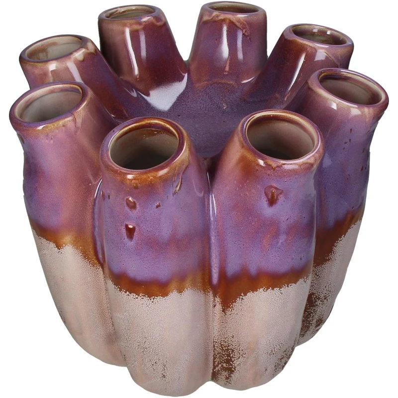 Vase Steingut Lila 29x29x28cm