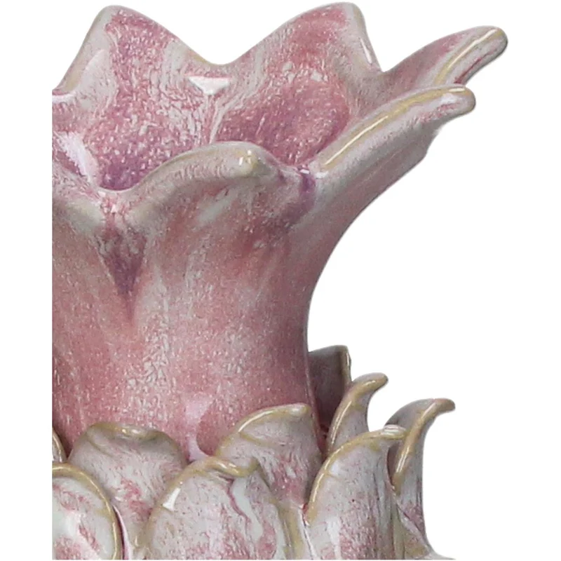 Vase Steingut Rosa 13x13x21,5cm
