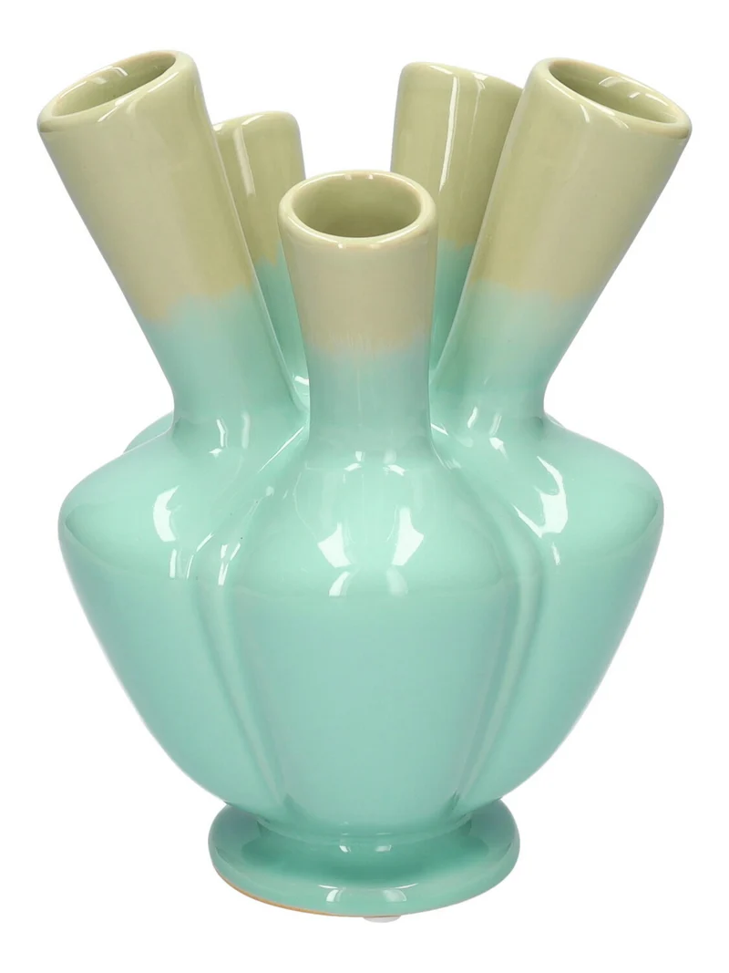 Vase Talia d15,5 x h21 cm grün/hellblau
