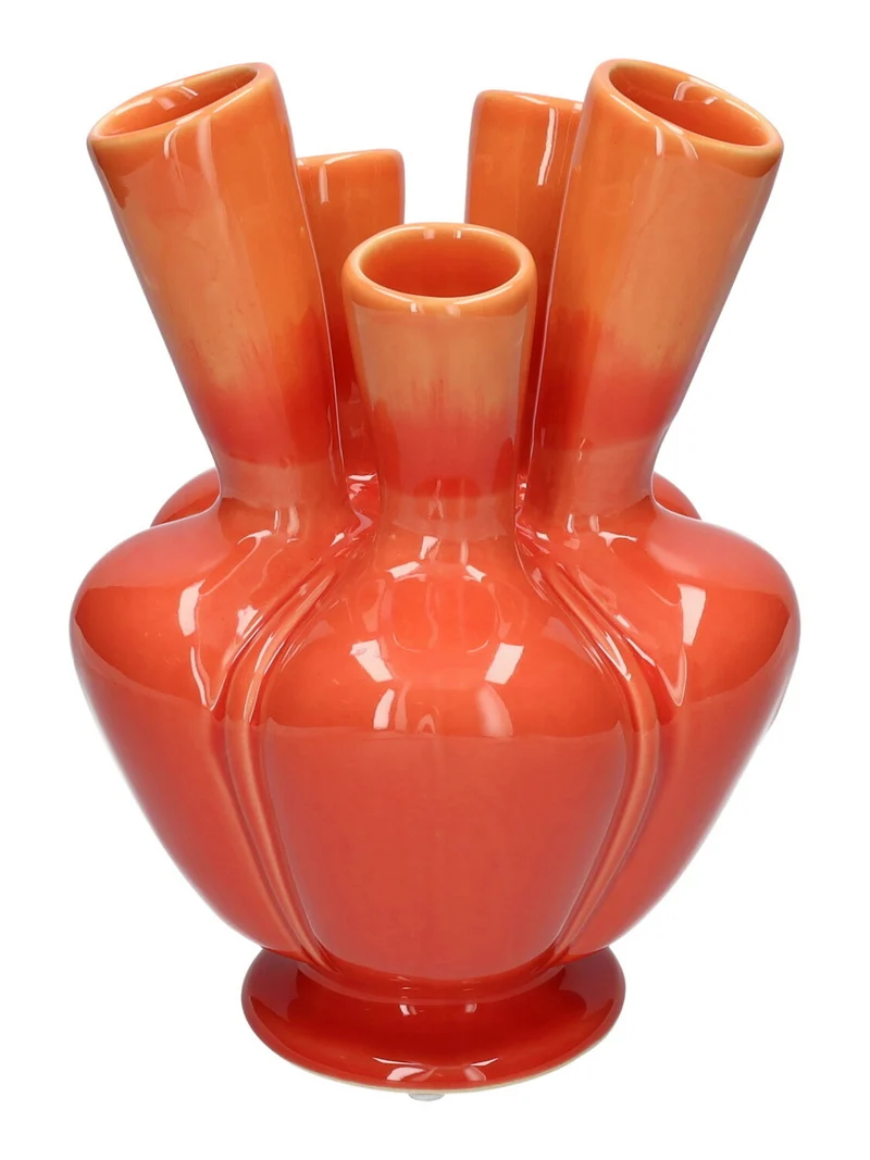 Vase Talia Ø13xH17cm orange/kirschrot