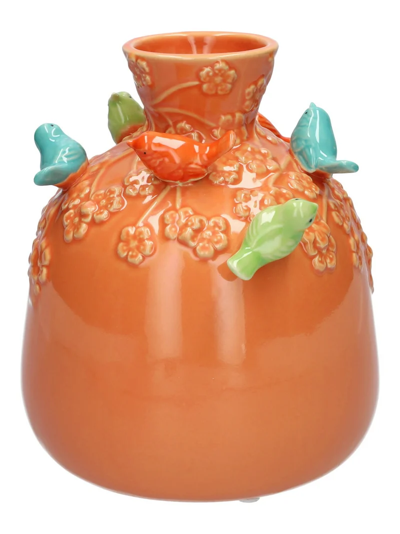 Flaschenvögel d14xh16cm orange