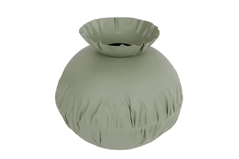 Vase "Mira" L hellgrün Metall 24,5x24,5x21,5cm