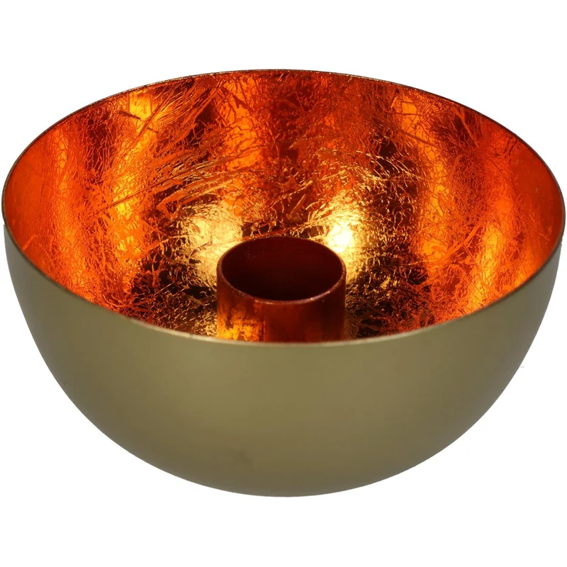 Kerzenständer Metall Orange 10x10x5cm