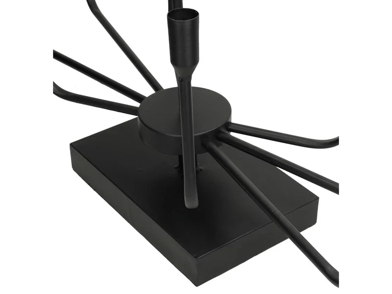Kerzenhalter Metall Schwarz 47x22x65cm