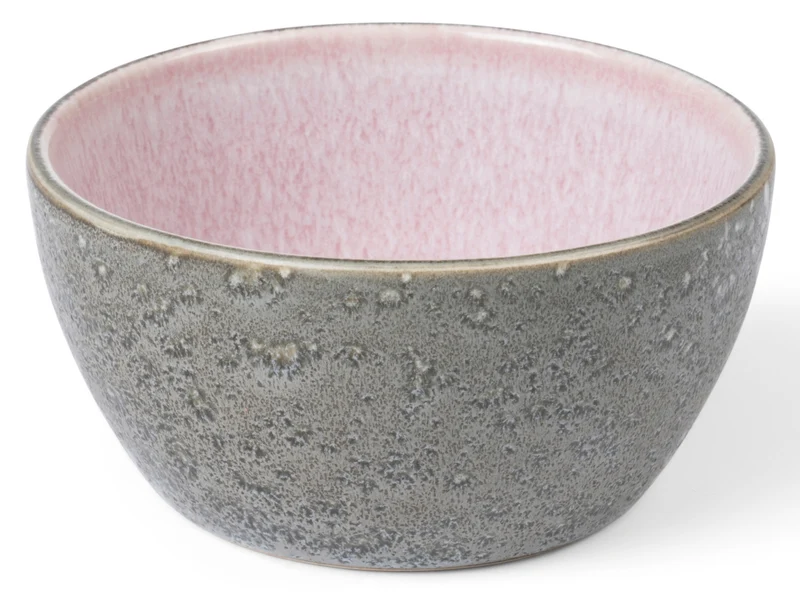 Bitz Bowl matt grey / shiny light pink 12 cm