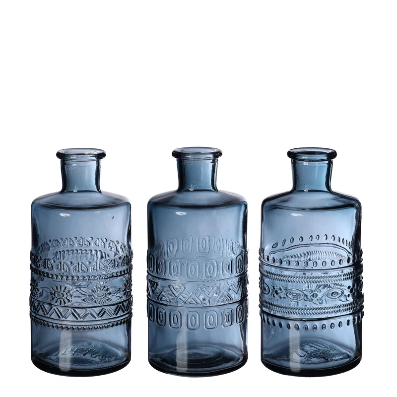 Porto-Flasche Ø7,5 H.14,5 cm dunkelblau
