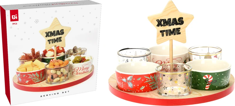 7-teiliges Weihnachtsservice-Set D24 H7/20CM