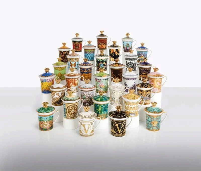 Versace Becher m.Dkl./30Y. Green Floralia