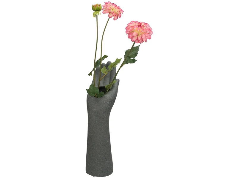 Vase Handkeramik Grau 39x11x14cm