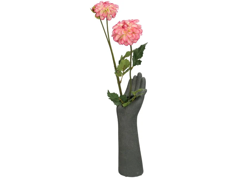 Vase Handkeramik Grau 33x8x12cm
