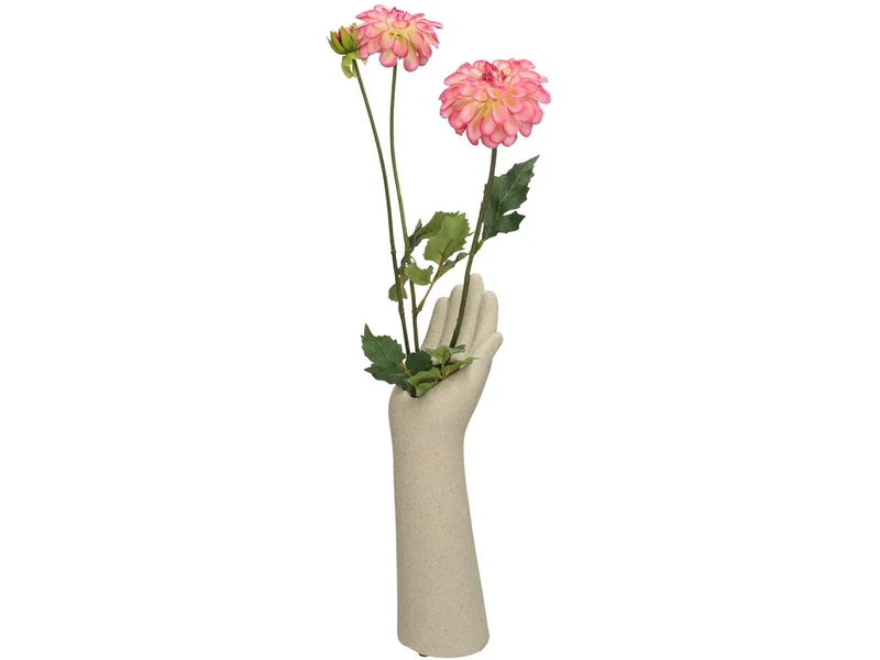 Vase Handkeramik Beige 39x11x14cm