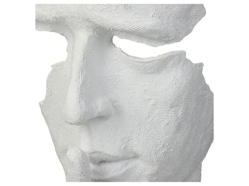 Gesichtsornament aus Polyresin, weiß, 34x12x14cm