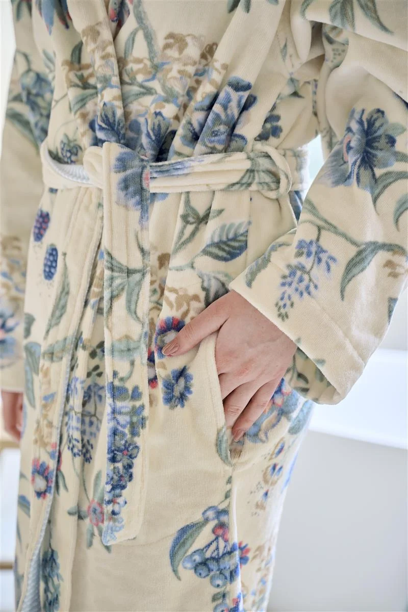 PIP STUDIO Secret Garden Bademantel white blue XL (1Stück)