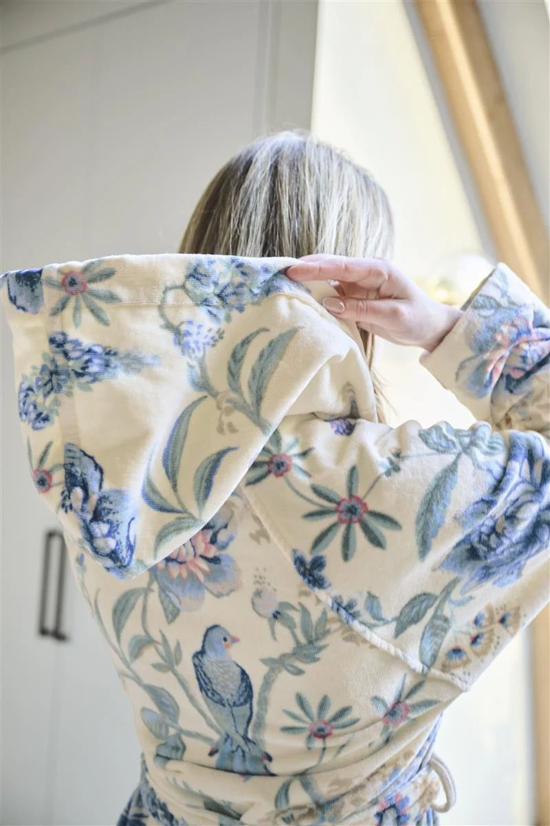 PIP STUDIO Secret Garden Bademantel white blue XL (1Stück)