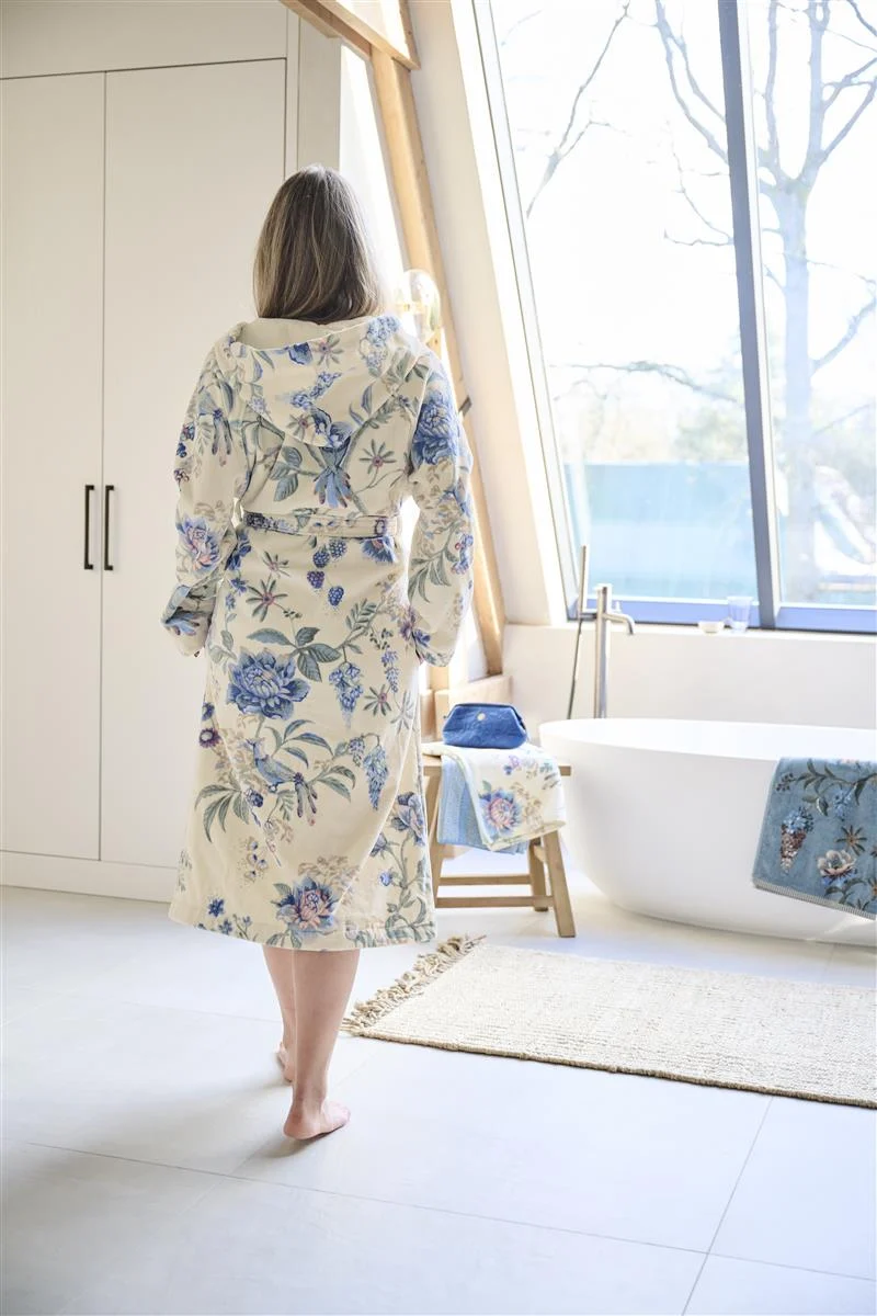 PIP STUDIO Secret Garden Bademantel white blue XL (1Stück)