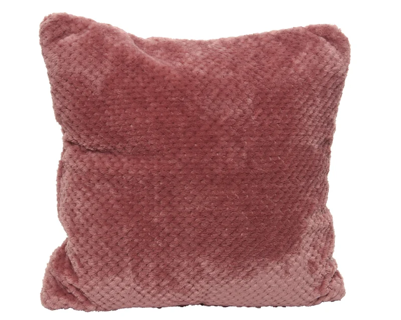Kissen Polyester Diamant Flanell Samt rosa L45 B45 H12 cm