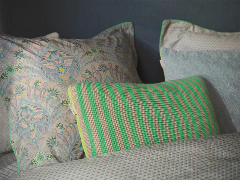 PIP STUDIO Bonsoir Stripe Kissen Cushion green 40x60cm (1Stück)
