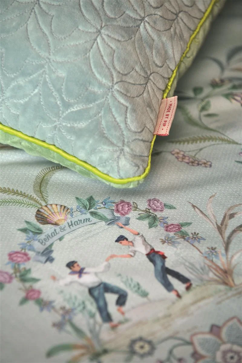 PIP STUDIO Quilty Dreams Kissen blue green 45x45cm (1Stück)