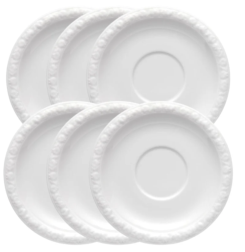 Rosenthal Maria Weiss Aroma-/Suppen-Untertasse 18 cm Set6