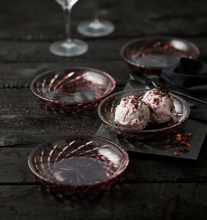 Lyngby Sorrento Teller Glas pink 16 cm Set4
