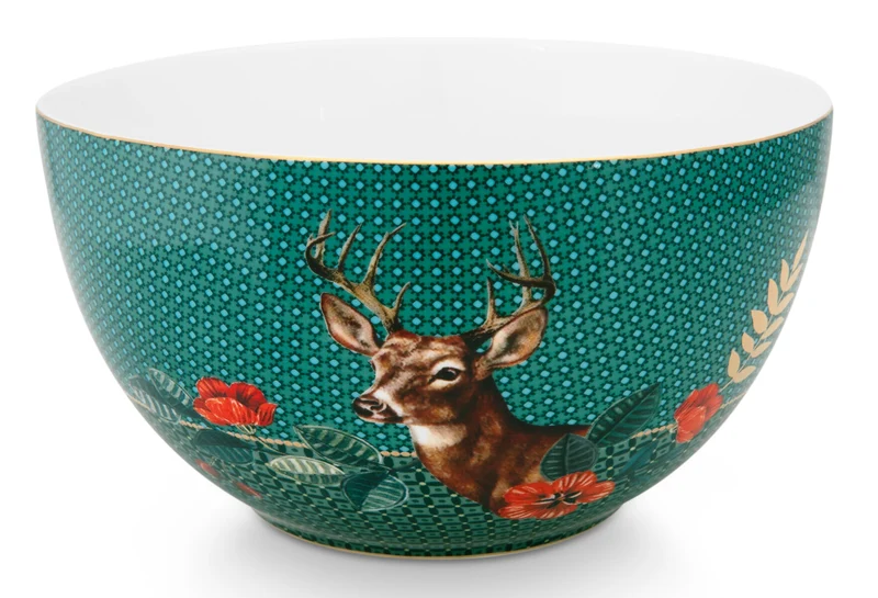 PIP STUDIO Winter Wonderland Bowl deer green 18 cm