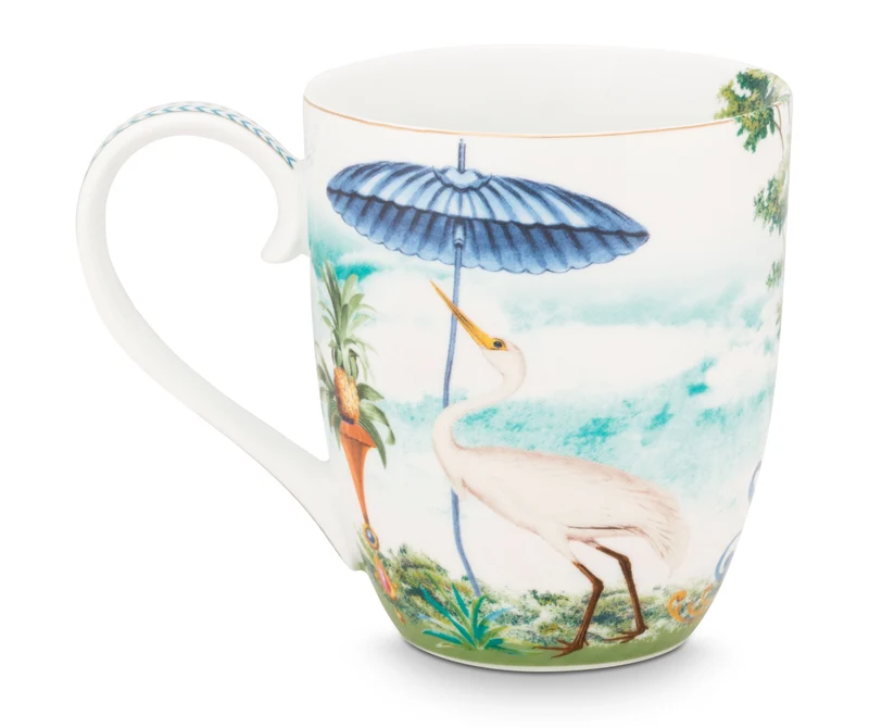 PIP STUDIO Jolie Heron Becher mit Henkel XL 0,45 l