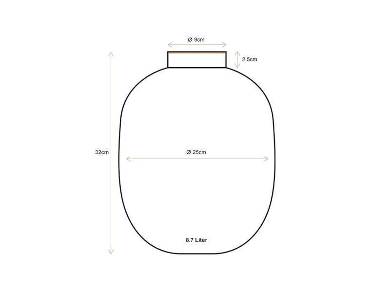 PIP STUDIO Vase Metall Dots weiß-gold 32cm