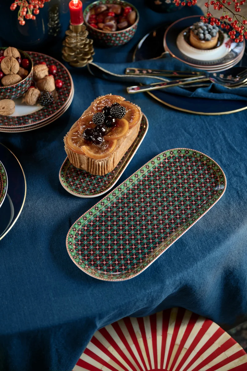 PIP STUDIO Berry Blues Kuchenplatte clover green 33x15,5cm