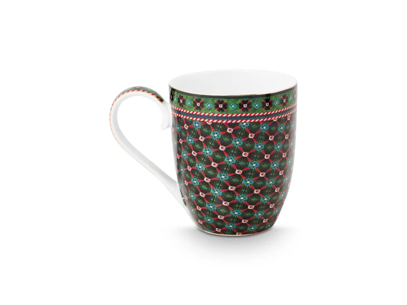 PIP STUDIO Berry Blues Henkelbecher XL clover green 450ml