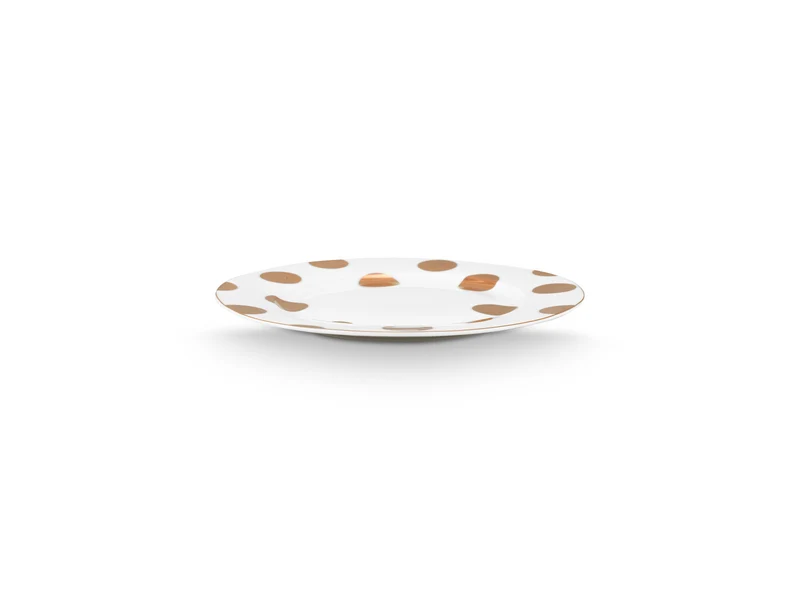 PIP STUDIO Dot Delight Frühstücksteller weiß-gold 23cm