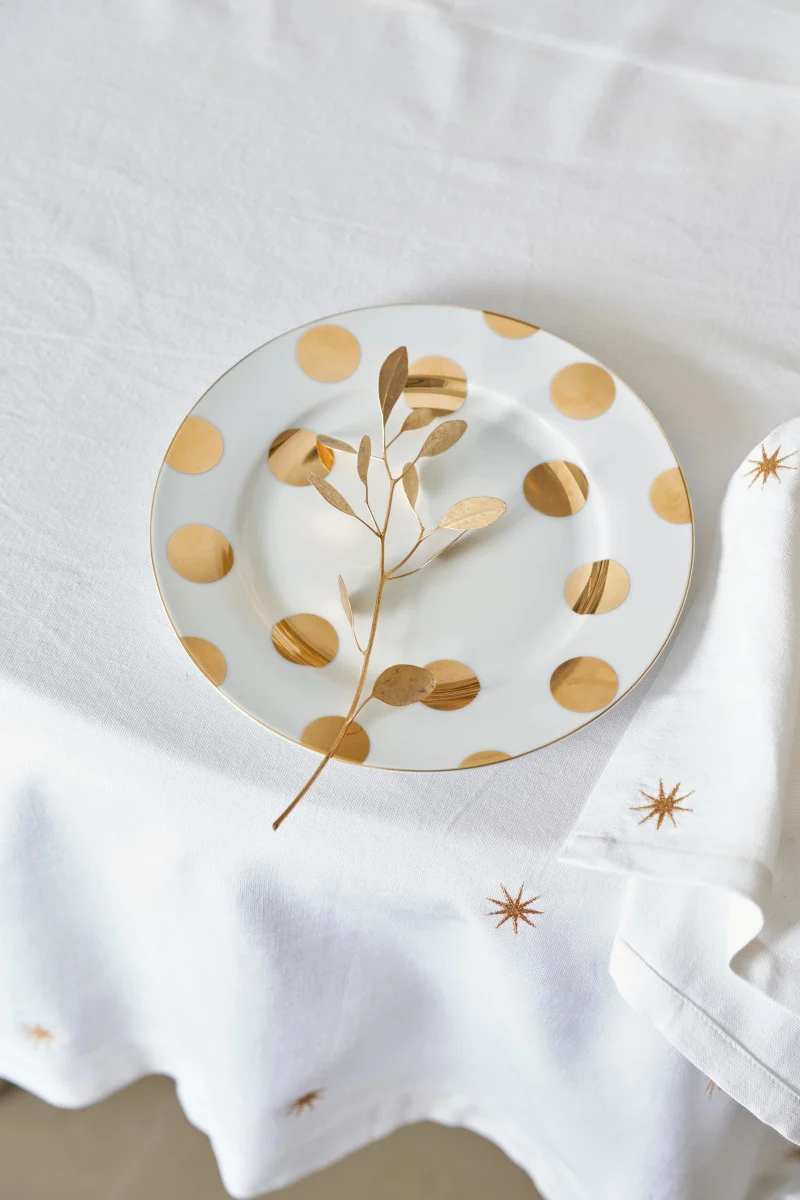 PIP STUDIO Dot Delight Frühstücksteller weiß-gold 23cm