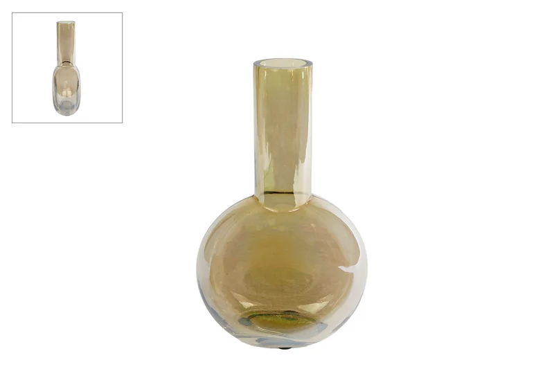 Vase "Long Nec" S Braunglas 16x8x26cm