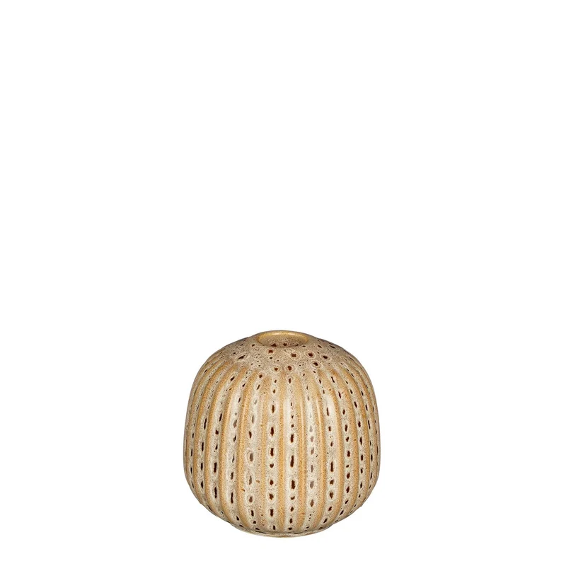 Kerzenhalter braun - H 9,5 x D 9,5 cm