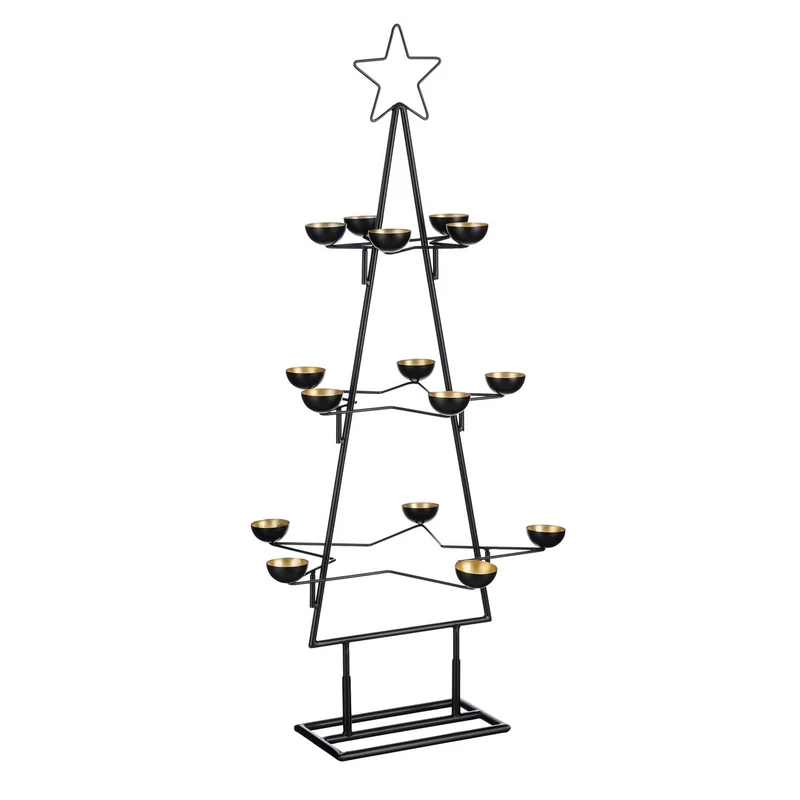 Kerzenständer Baum schwarz - L46xB45xH102cm