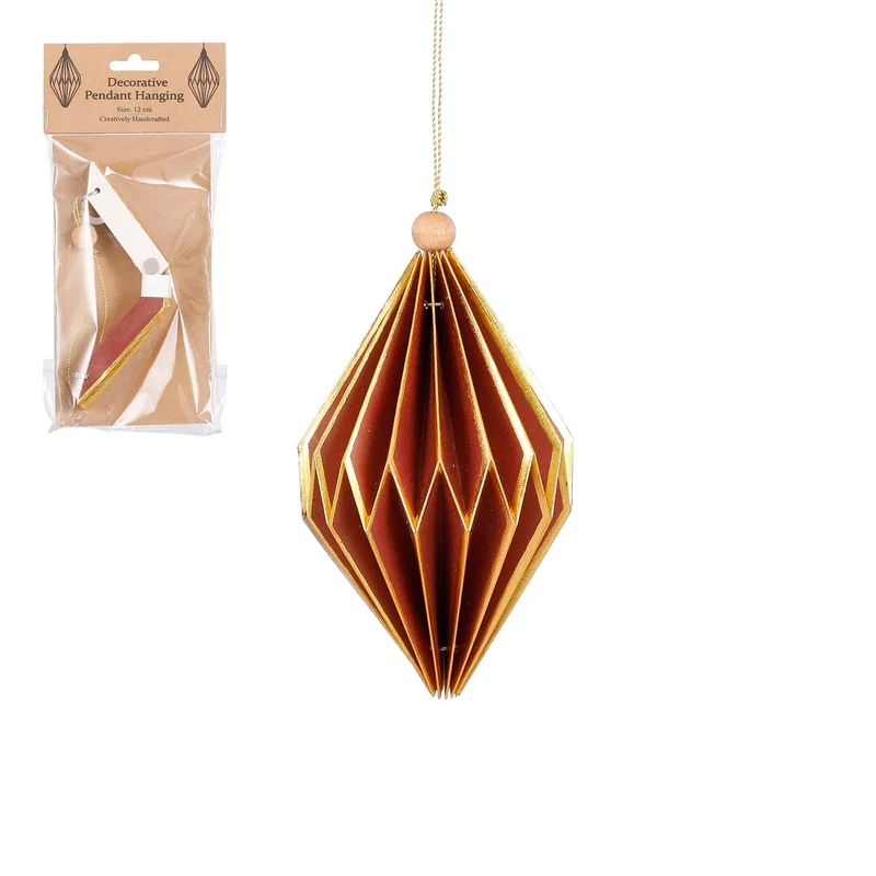 Ornament Zwiebel rot - H15,5 x D12 cm