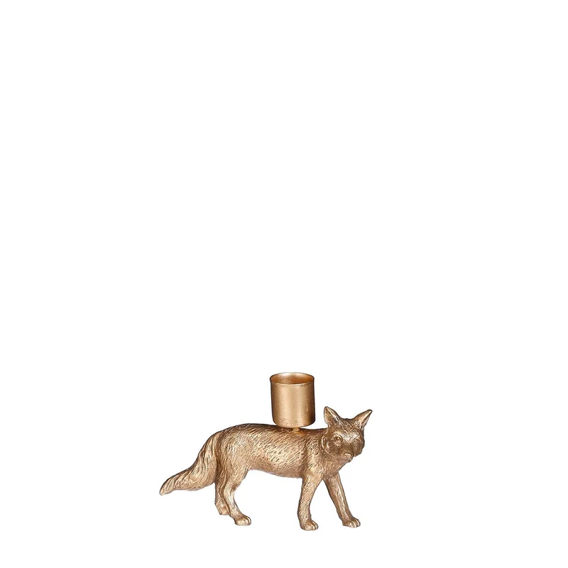 Kerzenhalter Fuchs gold - L11 x B3 x H8,5 cm