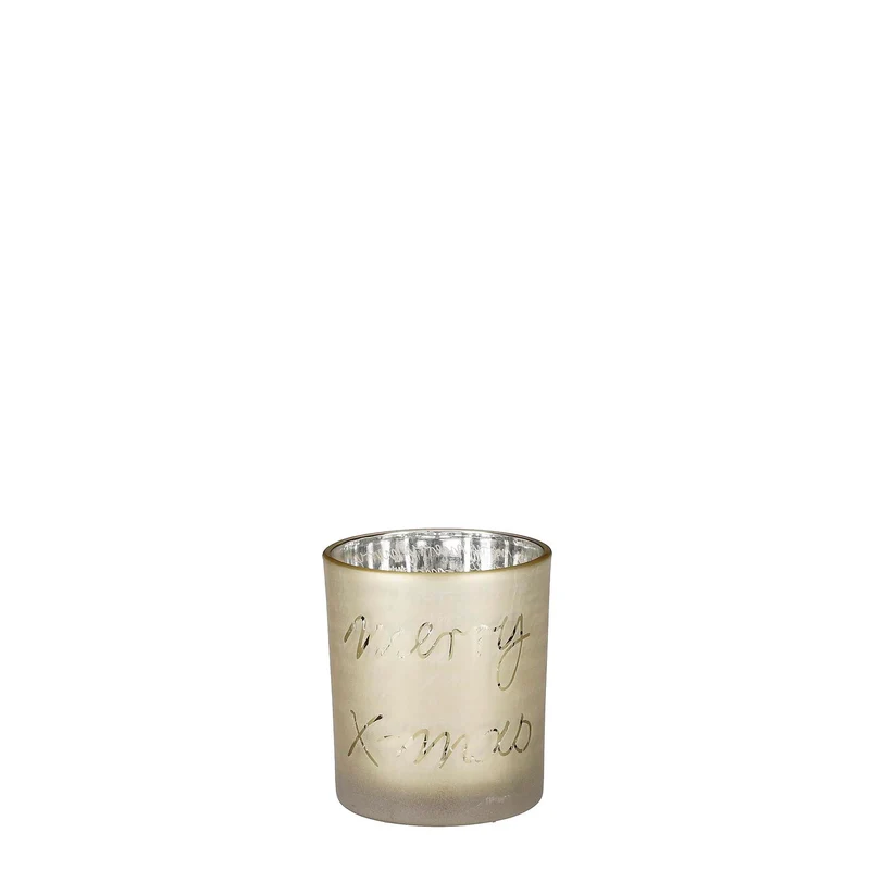Arya Teelichthalter gold - H10 x D9 cm