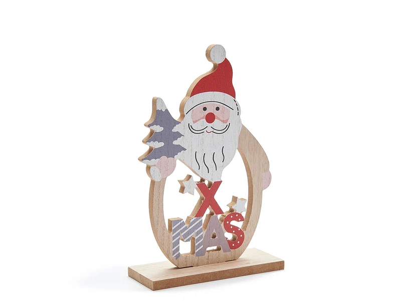 Weihnachtsmann aus Holz, offen, 14x20cm