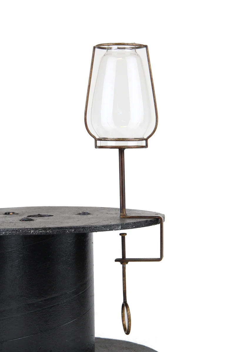 Kerzenhalter "Tisch" Metall 42cm Bronze
