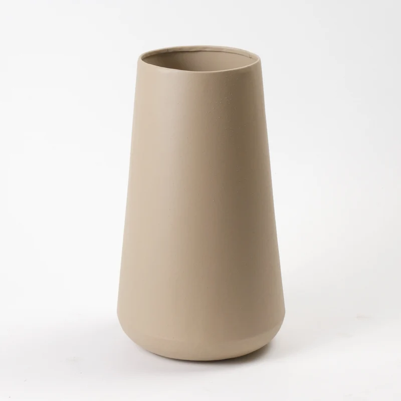 Vase Metall Taupe Textur Ø40x85cm