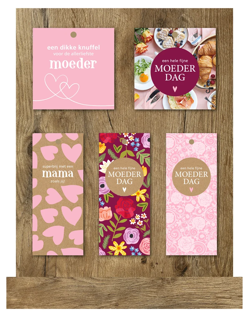 Display mit 60 Geschenkkarten in 5 Motiven „Muttertag 2“