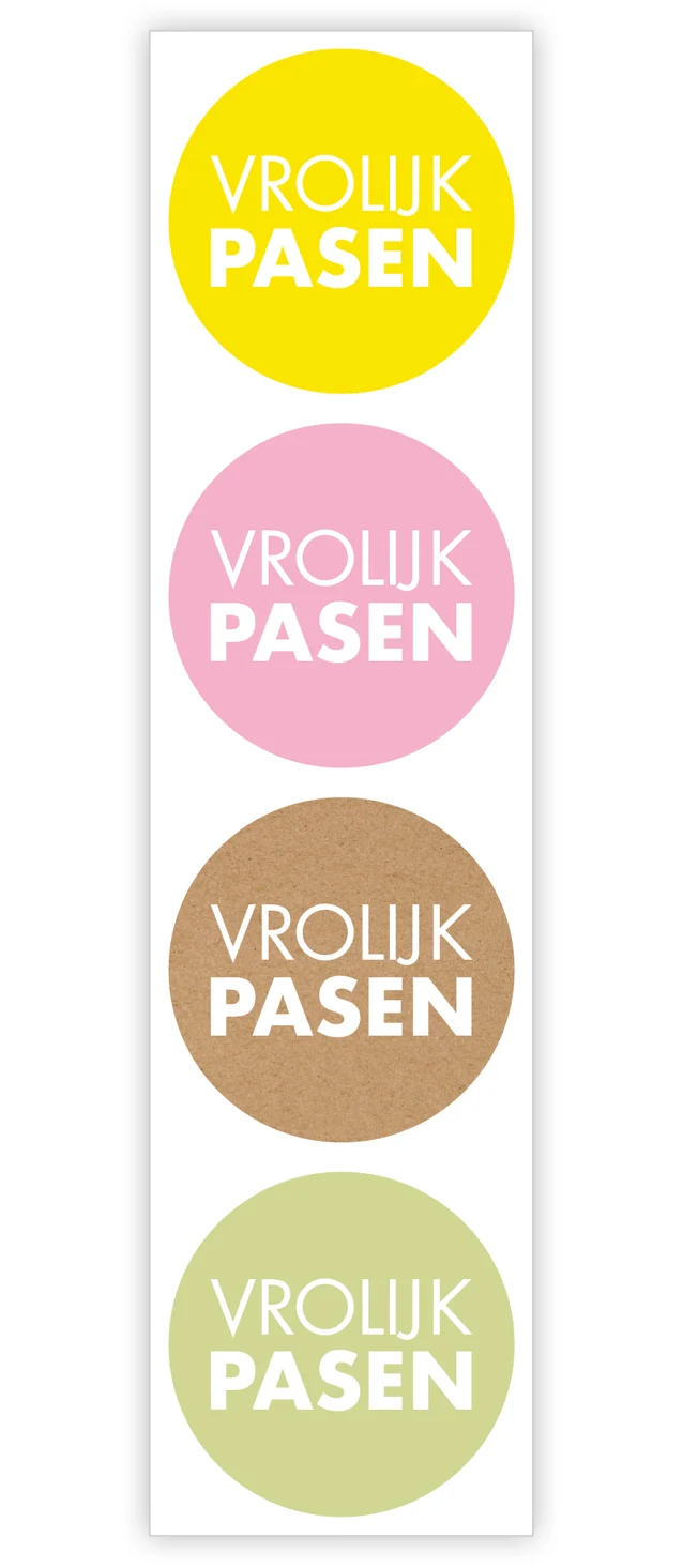 Rolle mit 500 Etiketten „Frohe Ostern“ Ø35mm Kombi