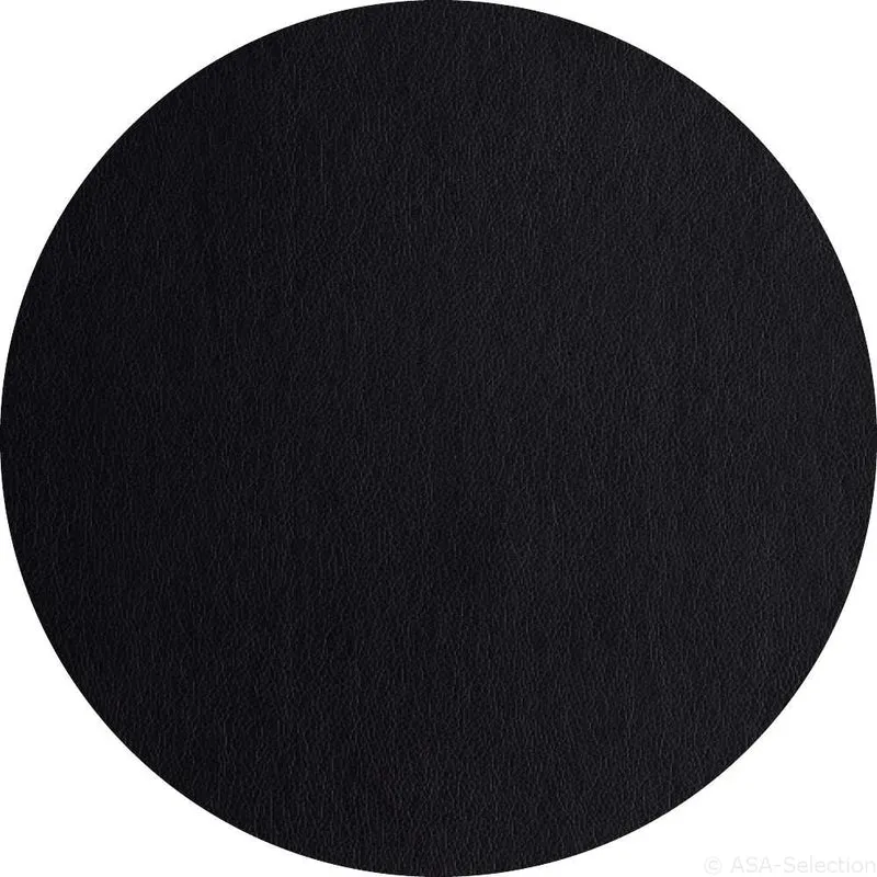 ASA Tischset rund Lederoptik schwarz 38 cm