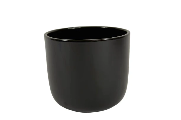 Topf Boule schwarz glänzend 18cm