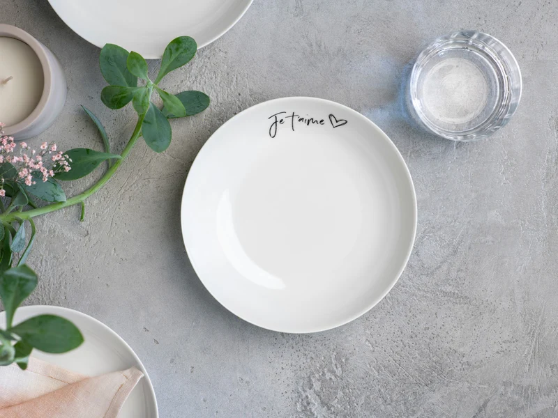 Villeroy & Boch Statement Schale flach je táime 18,5cm
