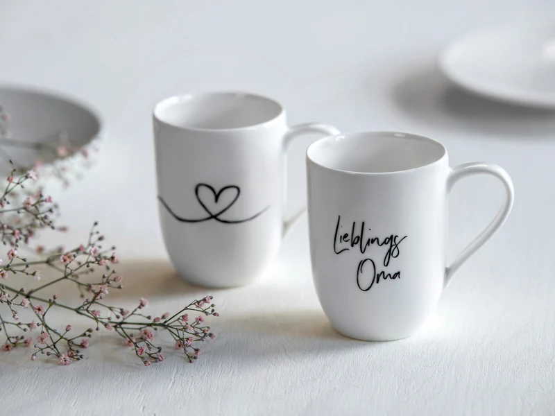 Villeroy & Boch Statement Henkelbecher Lieblingsoma 0,29l Set 2tlg